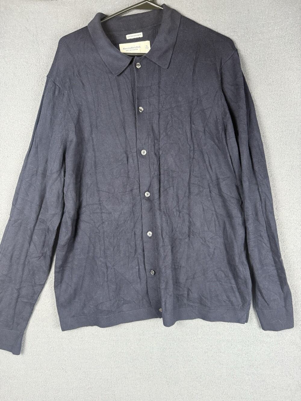 Abercrombie and Fitch Soft A&F Collared Cardigan in Navy Blue SZ XL